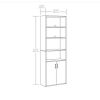 Traditional 5 Shelf Bookcase with Doors