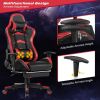 Massage Gaming Chair with Footrest