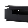 Modern, Stylish Functional TV stand with Color Changing LED Lights, Universal Entertainment Center, High Gloss TV Cabinet for 75+ inch TV