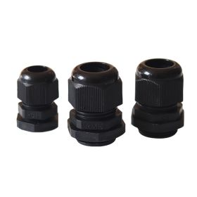 Plastic Cable Fixed Connector Waterproof Connector (Option: PG48 Black)