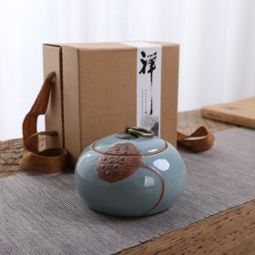 Small Ceramic Tea Pot Packing Boxes (Option: Blue Ribbon Flowers)