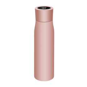 Intelligent Display Temperature Sterilization Vacuum Cup Stainless Steel (Option: Nordic Pink-500ml)