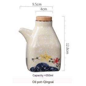 Chinese Style Ceramic Sauce Dipping Bottles (Option: Clear Color Oiler)