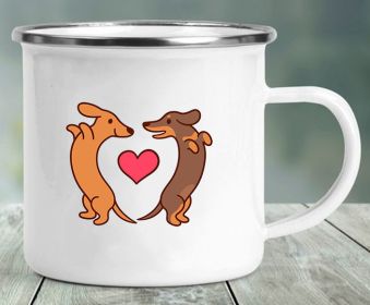 Dachshund Printing Enamelled Cup Mug (Option: C11)