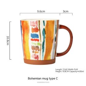 Household Hand-painted Graffiti Mug (Option: Type C-600 Ml)