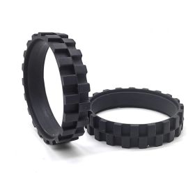 Sweeping Robot Tire Anti-abrasion Tire Belt Tire Black (Option: 2 Pieces)