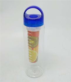 Creative Plastic Water Cup Plastic Sports Fruit Cup (Option: Blue-601 To 700ml)