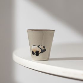 Ceramic Cup Panda Tea Set Household Chinese Style Lovely Single Cup Hostess Cup (Option: Cute Panda Cup 40ml)